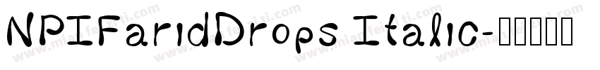 NPIFaridDrops Italic字体转换